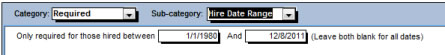 Hire Date Range